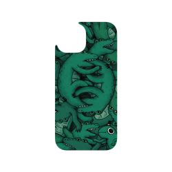 犀牛盾Clear Case防摔背蓋手機殼 - iPhone 15 - 【聯名設計款】 - 怪奇事物所 Incrediville - 肥尾鱷魚密集恐懼症