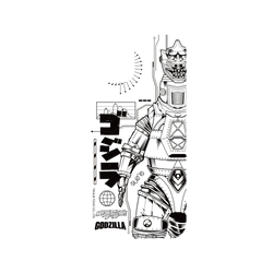 犀牛盾SolidSuit手機殼 - iPhone 13 - 【聯名設計款】 - 哥吉拉 Godzilla - 機械哥吉拉(黑)
