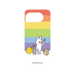 Pixel 10a SolidX (MagSafe 兼容)  懶散兔與啾先生 彩虹