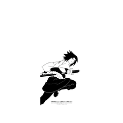 Samsung Galaxy S26 犀牛盾AirX聯名設計款防摔背蓋手機殼 火影忍者 Naruto - 素描系列-Sasuke