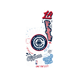 iPhone 15 Pro Clear Case (MagSafe 兼容)  NBA 塗鴉系列-洛杉磯快艇 Los Angeles Clippers - Graffiti