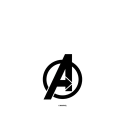 犀牛盾SolidX手機殼 - Samsung Galaxy S26 【聯名設計款】 - 迪士尼-漫威 Marvel - 漫威Logo-復仇者聯盟 黑色標誌