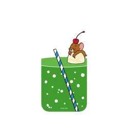 iPhone 15 Pro Clear Case (MagSafe 兼容)  Tom and Jerry 冰淇淋蘇打
