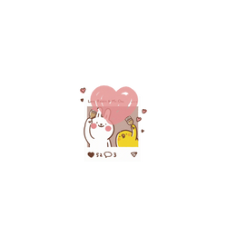 iPhone 13 Pro Max Mod NX Backplate (MagSafe 兼容)  懶散兔與啾先生 Send heart