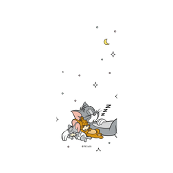 Galaxy S25 Ultra Clear (MagSafe 兼容)  Tom and Jerry 睡覺好夥伴