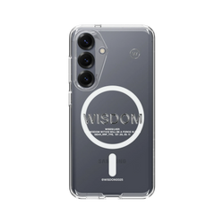 犀牛盾Clear (MagSafe 兼容)防摔背蓋手機殼 - Samsung Galaxy S25 - 【聯名設計款】 - WISDOM - WISESILVER