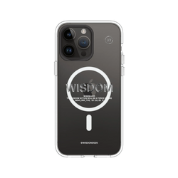 犀牛盾Clear (MagSafe 兼容)防摔背蓋手機殼 - iPhone 14 Pro Max - 【聯名設計款】 - WISDOM - WISESILVER