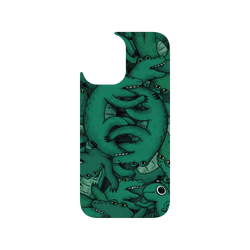 犀牛盾Clear Case（相機按鈕）防摔背蓋手機殼 - iPhone 16 - 【聯名設計款】 - 怪奇事物所 Incrediville - 肥尾鱷魚密集恐懼症
