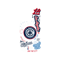 iPhone 14 Pro Clear Case (MagSafe 兼容)  NBA 塗鴉系列-洛杉磯快艇 Los Angeles Clippers - Graffiti