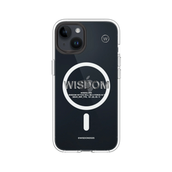 犀牛盾Clear (MagSafe 兼容)防摔背蓋手機殼 - iPhone 14 - 【聯名設計款】 - WISDOM - WISESILVER