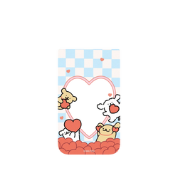 iPhone Air Clear Case（相機按鈕）  線條小狗 愛心棋盤格