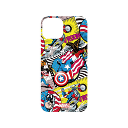 iPhone 14 犀牛盾SolidSuit (MagSafe 兼容)聯名設計款防摔背蓋手機殼 迪士尼-漫威 Marvel - 美國隊長-漫畫風格