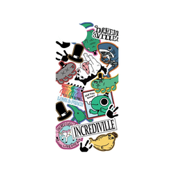 犀牛盾Clear Case防摔背蓋手機殼 - iPhone 17e - 【聯名設計款】 - 怪奇事物所 Incrediville - 怪奇貼紙簿