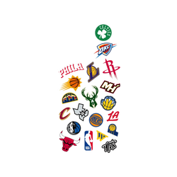 iPhone 15 Pro Max Clear Case (MagSafe 兼容)  NBA Mix Logos