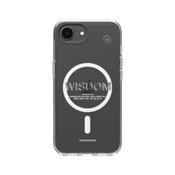 犀牛盾Clear (MagSafe 兼容)防摔背蓋手機殼 - iPhone 16e - 【聯名設計款】 - WISDOM - WISESILVER
