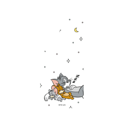 Galaxy S25 Clear Case (MagSafe 兼容)  Tom and Jerry 睡覺好夥伴