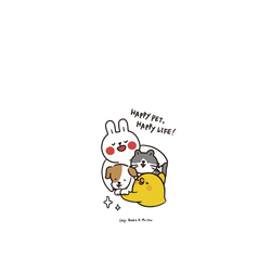 iPhone Air Mod NX Backplate  懶散兔與啾先生 Happy pet Happy life