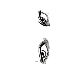 犀牛盾Clear Case防摔背蓋手機殼 - iPhone 17e - 【聯名設計款】 - 伊藤潤二 Junji Ito - 富江的眼神