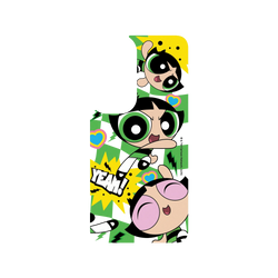 犀牛盾Clear (MagSafe 兼容)防摔背蓋手機殼 - Samsung Galaxy S24 FE - 【聯名設計款】 - The Powerpuff Girls - 毛毛 - 可愛格紋款