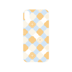 犀牛盾NX系列背板 - iPhone XS - 【聯名設計款】 - 印花樂 - 玻璃海棠2號/俏皮黃藍