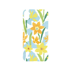 犀牛盾NX系列背板 - iPhone XS - 【聯名設計款】 - 印花樂 - 水彩水仙花/黃藍