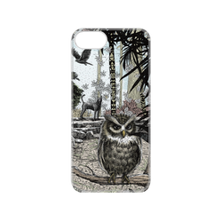 犀牛盾NX系列背板 - iPhone 7/8/SE2/SE3 - 【聯名設計款】 - 花生騷有限公司 - 守護森林之貓頭鷹款
