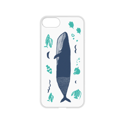 犀牛盾NX系列背板 - iPhone 7/8/SE2/SE3 - 【聯名設計款】 - 印花樂 - 魚群/大鯨魚藍色