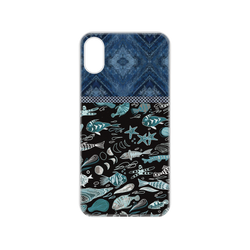 犀牛盾NX系列背板 - iPhone X - 【聯名設計款】 - 花生騷有限公司 - 海洋WAWA-浪潮圖騰