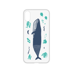 犀牛盾NX系列背板 - iPhone X - 【聯名設計款】 - 印花樂 - 魚群/大鯨魚藍色