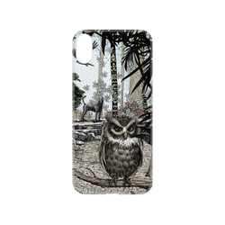 犀牛盾NX系列背板 - iPhone XS - 【聯名設計款】 - 花生騷有限公司 - 守護森林之貓頭鷹款