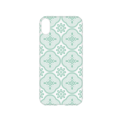 犀牛盾NX系列背板 - iPhone XS - 【聯名設計款】 - 印花樂 - 玻璃海棠/透明粉綠