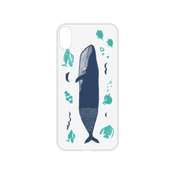 犀牛盾NX系列背板 - iPhone XS - 【聯名設計款】 - 印花樂 - 魚群/大鯨魚藍色