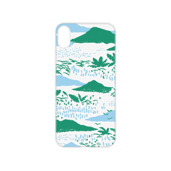 犀牛盾NX系列背板 - iPhone XS - 【聯名設計款】 - 印花樂 - 雜花/透明縱谷藍