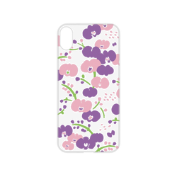 犀牛盾NX系列背板 - iPhone XS - 【聯名設計款】 - 印花樂 - 雜花/透明蘭花粉