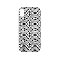 犀牛盾NX系列背板 - iPhone XR - 【聯名設計款】 - 印花樂 - 玻璃海棠/透明黑