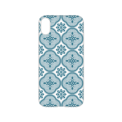 犀牛盾NX系列背板 - iPhone XR - 【聯名設計款】 - 印花樂 - 玻璃海棠/透明藍