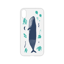 犀牛盾NX系列背板 - iPhone XR - 【聯名設計款】 - 印花樂 - 魚群/大鯨魚藍色