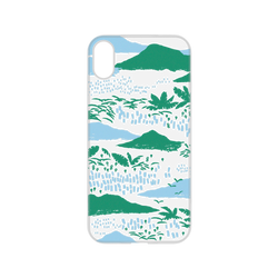 犀牛盾NX系列背板 - iPhone XR - 【聯名設計款】 - 印花樂 - 雜花/透明縱谷藍