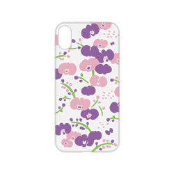 犀牛盾NX系列背板 - iPhone XR - 【聯名設計款】 - 印花樂 - 雜花/透明蘭花粉