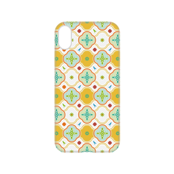 犀牛盾NX系列背板 - iPhone XR - 【聯名設計款】 - 印花樂 - 雜花/背蓋海棠八哥/黃綠