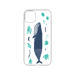犀牛盾NX系列背板 - iPhone 11 - 【聯名設計款】 - 印花樂 - 魚群/大鯨魚藍色