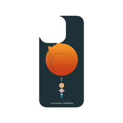犀牛盾Clear (MagSafe 兼容)防摔背蓋手機殼 - iPhone 13 Pro - 【聯名設計款】 - I Love Doodle - Cat Landscape - The Solar System 貓咪太陽系