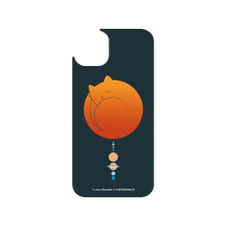 犀牛盾Clear (MagSafe 兼容)防摔背蓋手機殼 - iPhone 14 Plus - 【聯名設計款】 - I Love Doodle - Cat Landscape - The Solar System 貓咪太陽系
