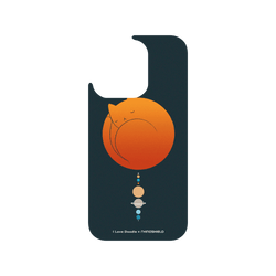 犀牛盾Clear Case防摔背蓋手機殼 - iPhone 14 Pro - 【聯名設計款】 - I Love Doodle - Cat Landscape - The Solar System 貓咪太陽系