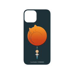 iPhone 13 犀牛盾SolidSuit (MagSafe 兼容)聯名設計款防摔背蓋手機殼 I Love Doodle - Cat Landscape - The Solar System 貓咪太陽系