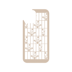 犀牛盾Clear (MagSafe 兼容)防摔背蓋手機殼 - iPhone 12/12 Pro - 【聯名設計款】 - 印花樂 - 鐵花窗/背蓋盆花粉紅