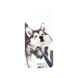 犀牛盾Clear Case防摔背蓋手機殼 - iPhone 12 Pro Max - 【聯名設計款】 - 沐晨Muchen - 拉住哈士奇