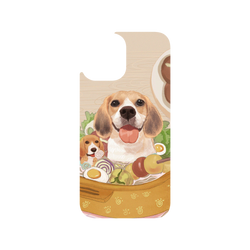 犀牛盾Clear Case防摔背蓋手機殼 - iPhone 12 Pro Max - 【聯名設計款】 - 沐晨Muchen - 火鍋派對米格魯