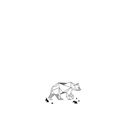 犀牛盾Clear Case防摔背蓋手機殼 - iPhone 13  - 【獨家設計款】 - 動物幾何-北極熊