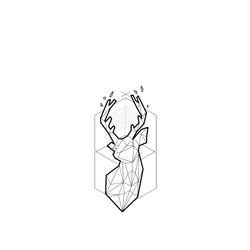 犀牛盾Clear Case防摔背蓋手機殼 - iPhone 13  - 【獨家設計款】 - 幾何-北歐系列/黑鹿